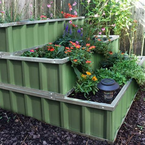 steel planter box|galvanized steel raised bed planter.